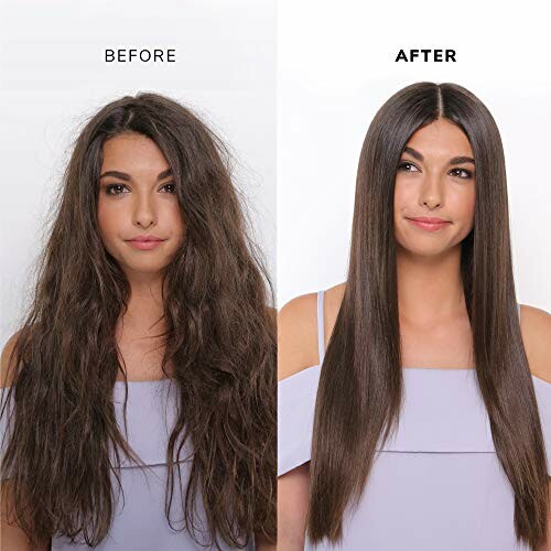 Comparison of hair before and after treatment