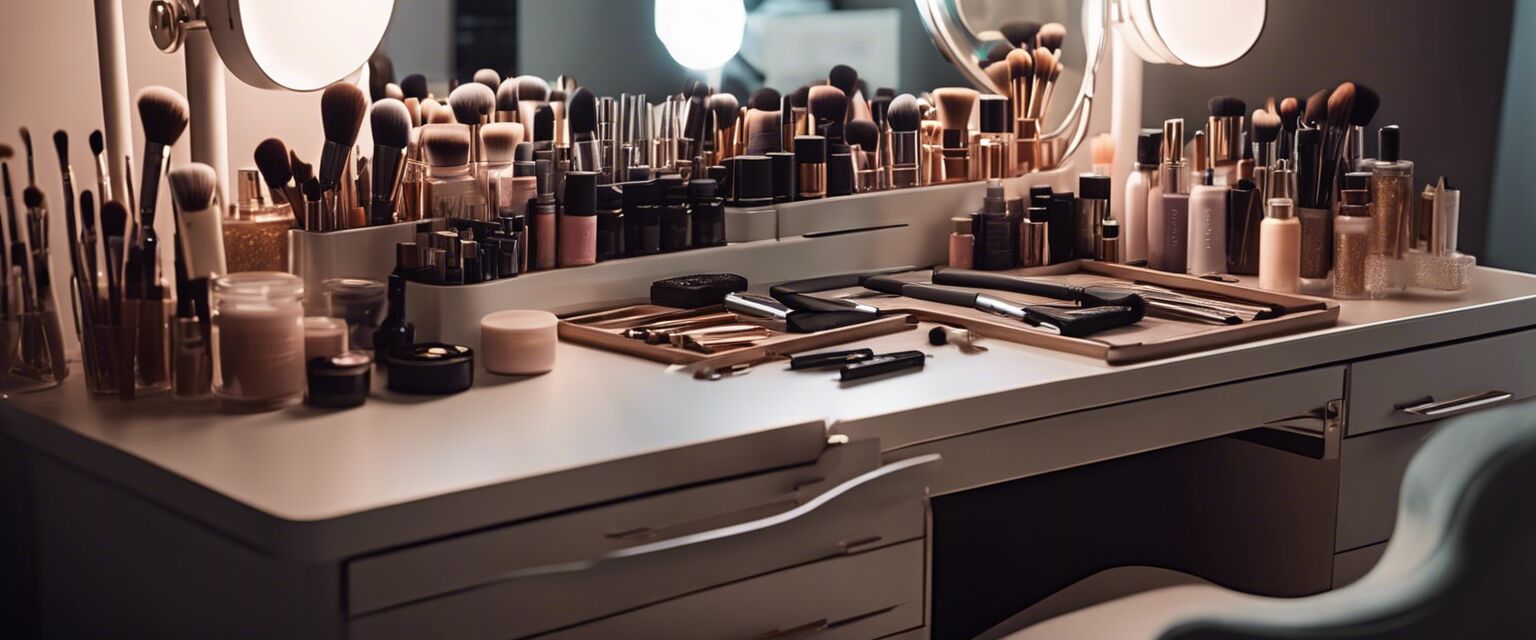 Makeup application setup