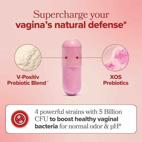 Vaginal probiotic supplement with flowers.